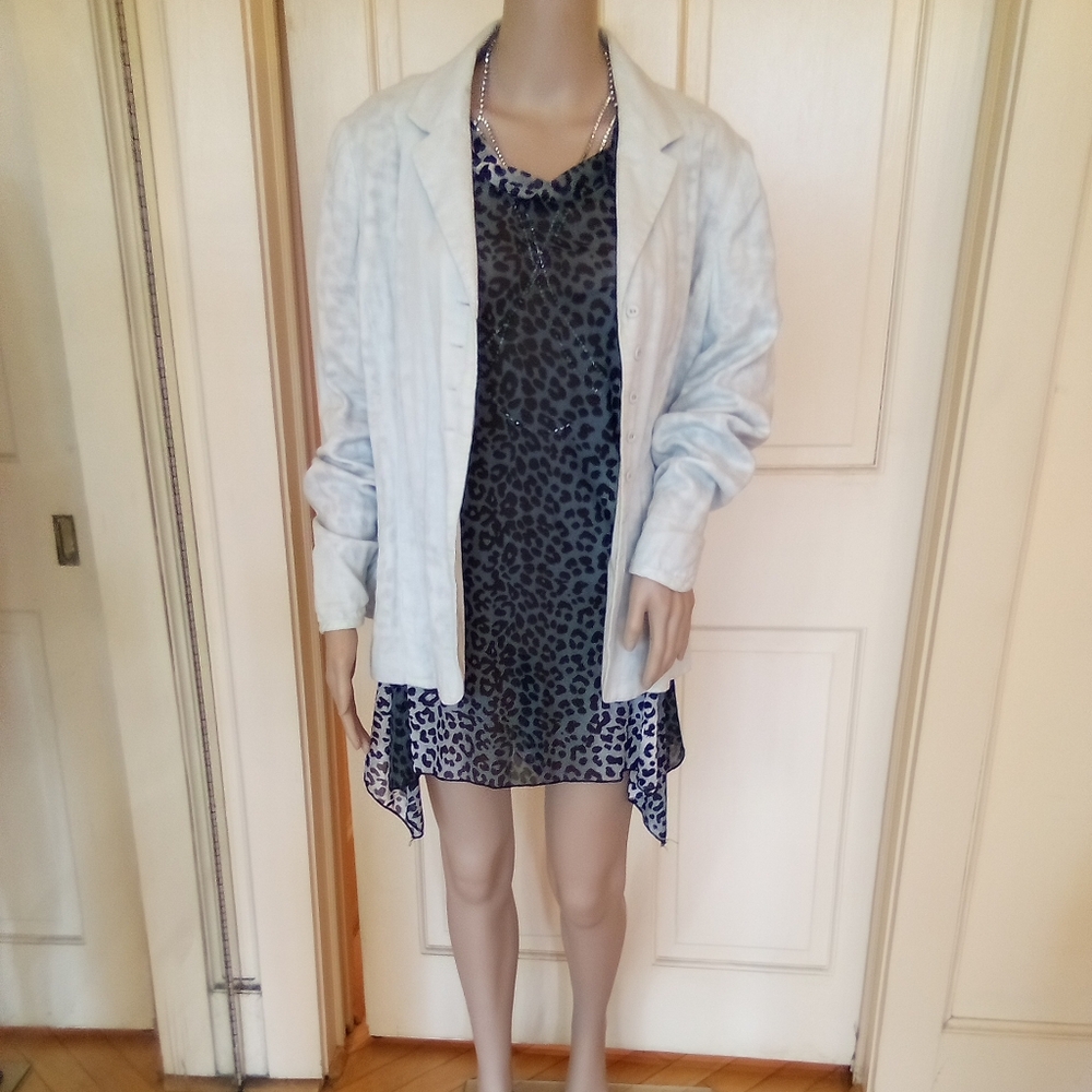 Rogan for Target Blazer w/ Leopard Print Lining SZ LG